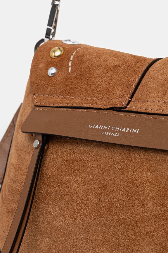 Gianni Chiarini torebka zamszowa HELENA ROUND BS.12386.CMBRC brązowy