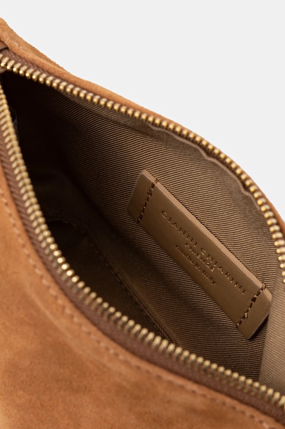 Τσάντα σουέτ Gianni Chiarini NORA POUCH BS.10224.CM.PL καφέ