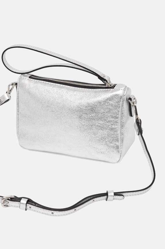 Αξεσουάρ Δερμάτινη τσάντα Gianni Chiarini NORA POUCH BS.10224.VNCMET ασημί