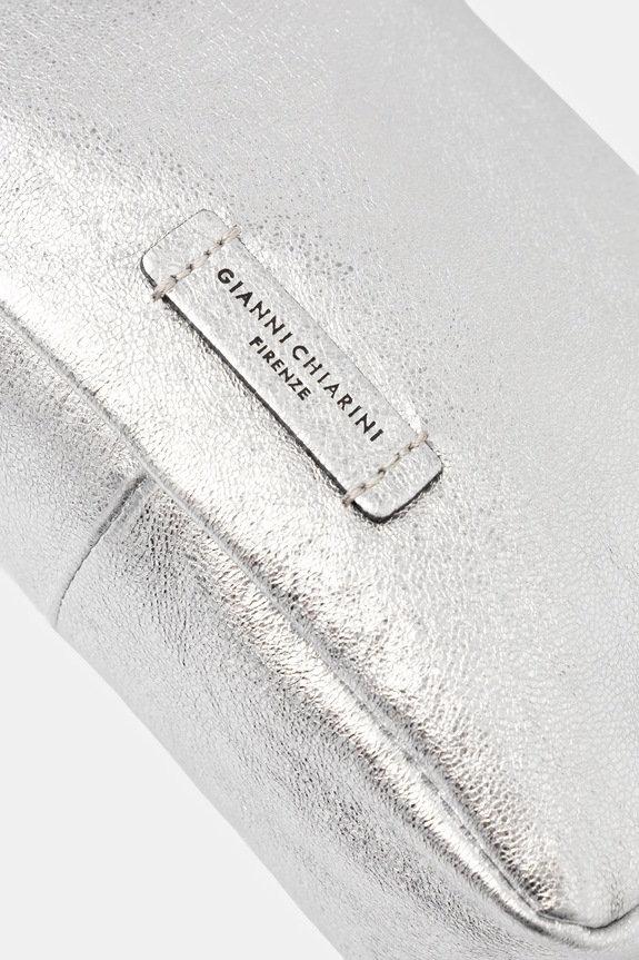Δερμάτινη τσάντα Gianni Chiarini NORA POUCH ασημί BS.10224.VNCMET
