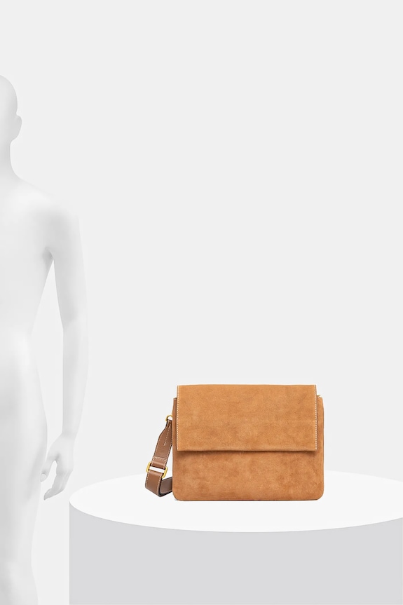 Torba od brušene kože Gianni Chiarini THREE BS.12295.CM.PL