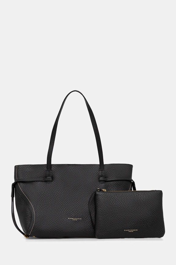 Kožna torba Gianni Chiarini VIOLETTE bez uzorka crna BS.11285.RNGDBL.T.U.