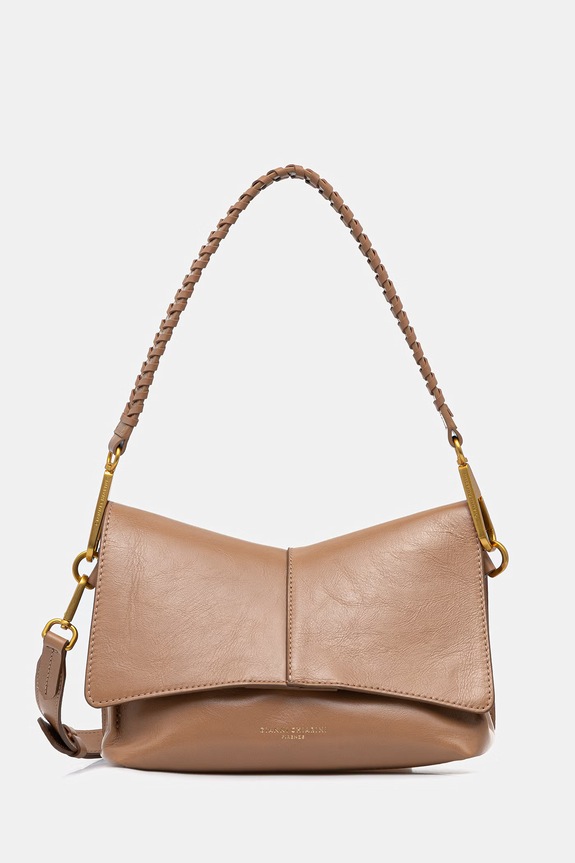 Kožna torba Gianni Chiarini DIVA bez uzorka smeđa BS.11940.RALPH