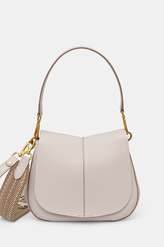 Gianni Chiarini geantă crossbody de damă din piele HELENA ROUND uni bej BS.11086.TKL.NAMCP
