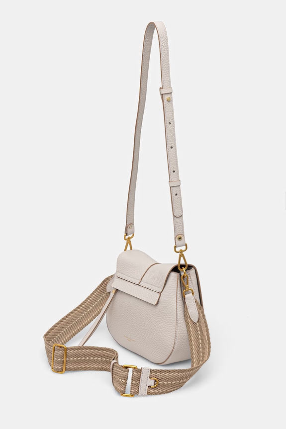 Gianni Chiarini geantă crossbody de damă din piele HELENA ROUND bej BS.11086.TKL.NAMCP
