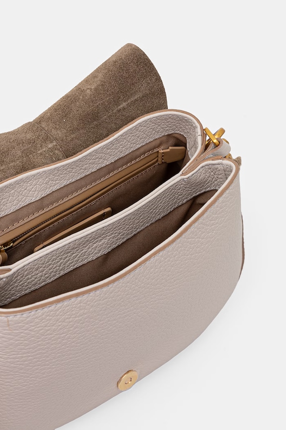 Gianni Chiarini geantă crossbody de damă din piele HELENA ROUND BS.11086.TKL.NAMCP bej