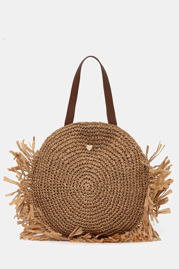 Twinset torba plażowa mieści A4 beżowy 261LB7BAA