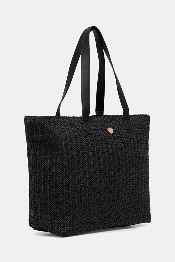 Twinset torebka shopper damska pleciona 261LB7BBB czarny SS26