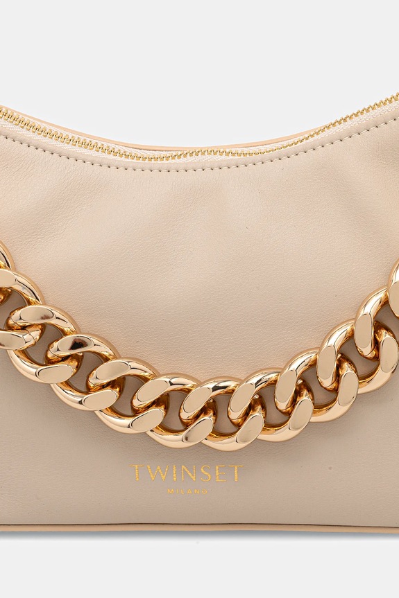 Δερμάτινη τσάντα Twinset 999TB7012 μπεζ