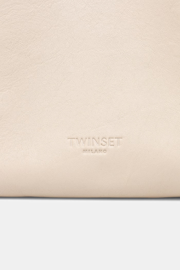 Twinset torebka skórzana beżowy 261TB7132