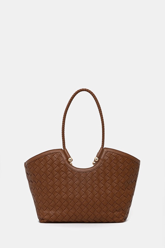 Twinset torebka shopper damska brązowy 261TB7300