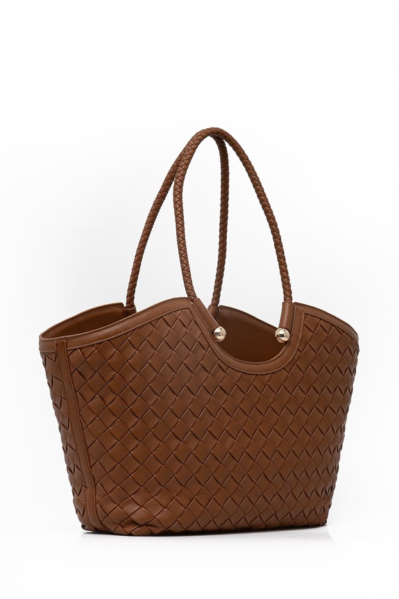 Twinset torebka shopper damska 261TB7300 brązowy SS26