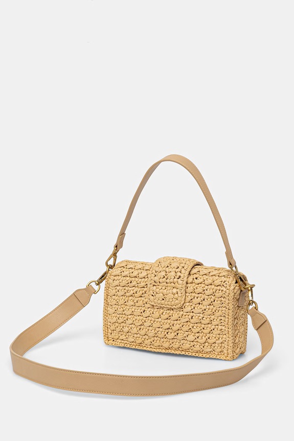 Twinset torebka crossbody damska pleciona beżowy 261TB7390