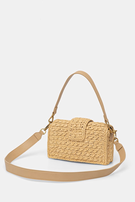 Twinset torebka crossbody damska pleciona beżowy 261TB7390