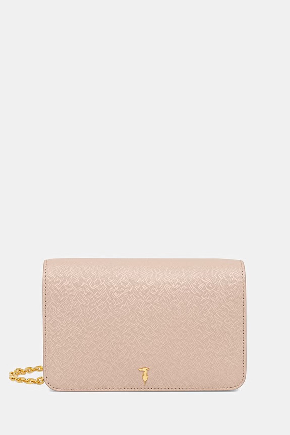 Trussardi poșetă de piele uni bej Z392E106554N