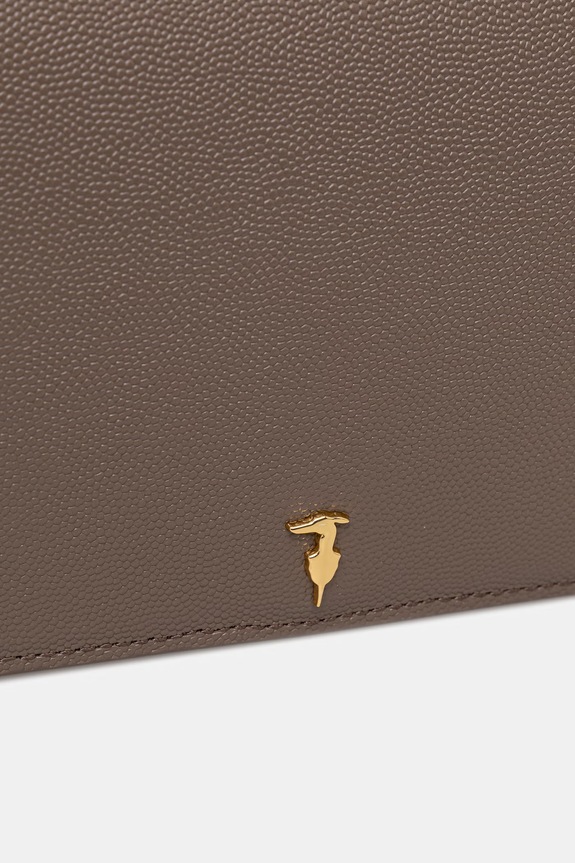 Kožená kabelka Trussardi hnedá Z392E106554N