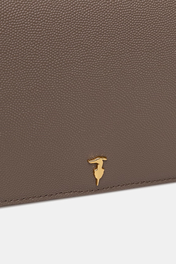 Kožená kabelka Trussardi hnedá Z392E106554N