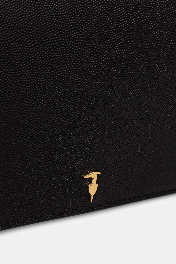 Kožená kabelka Trussardi čierna Z392E106554N