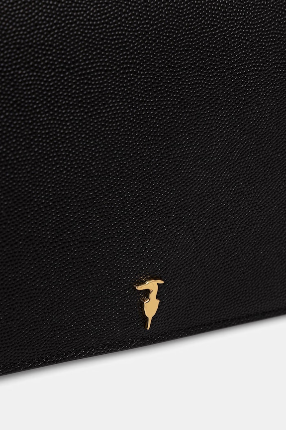 Kožená kabelka Trussardi čierna Z392E106554N