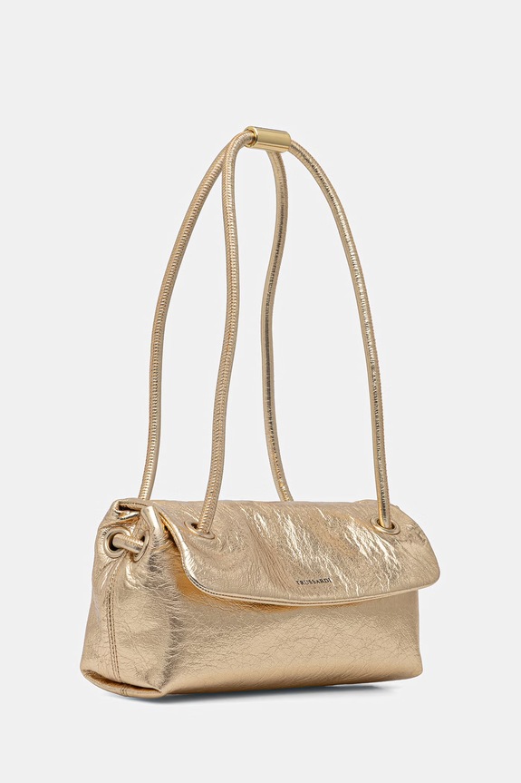 Δερμάτινη τσάντα Trussardi Z397E006564N χρυσαφί SS26