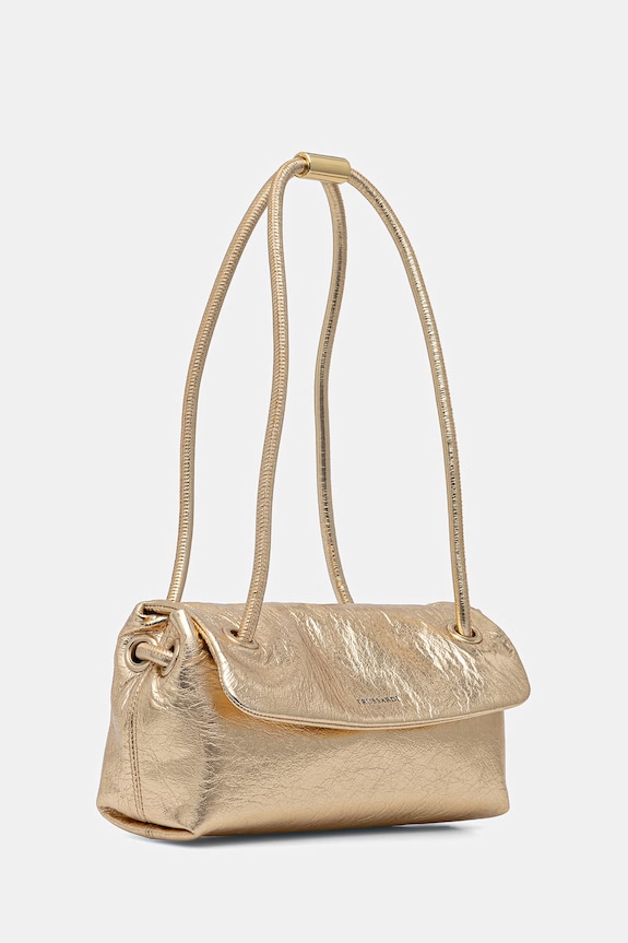 Δερμάτινη τσάντα Trussardi Z397E006564N χρυσαφί SS26