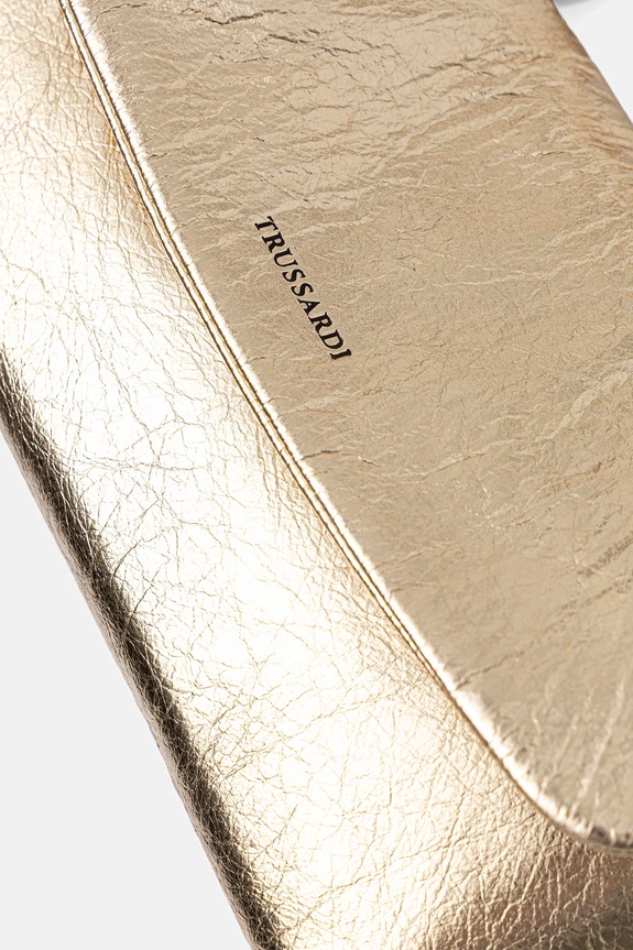 Δερμάτινη τσάντα Trussardi χρυσαφί Z397E006564N