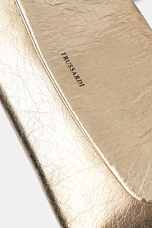 Δερμάτινη τσάντα Trussardi χρυσαφί Z397E006564N