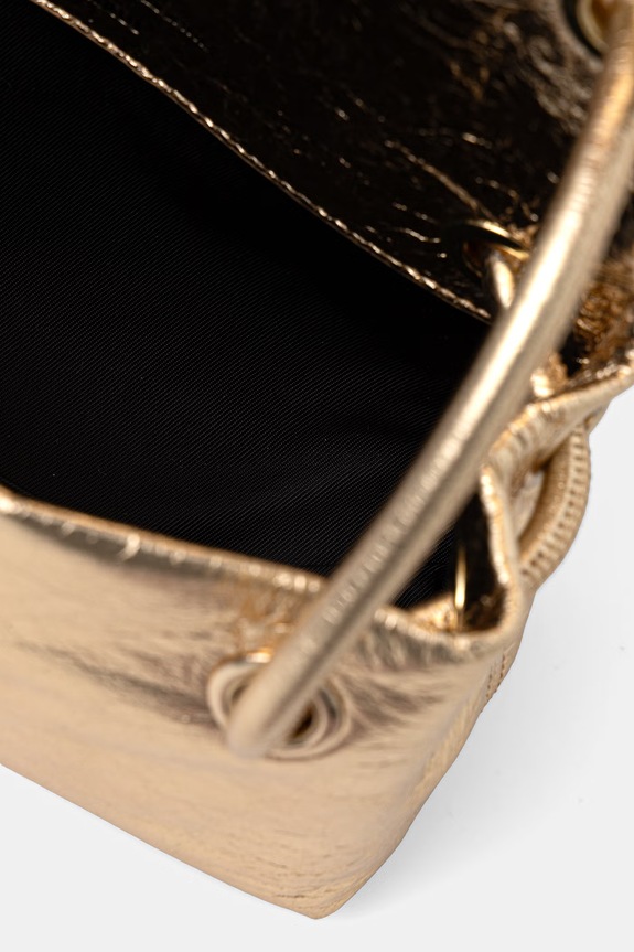Δερμάτινη τσάντα Trussardi Z397E006564N χρυσαφί