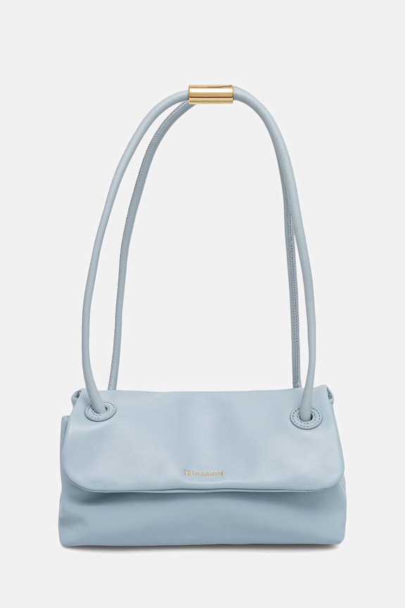 Trussardi kabelka typu shopper dámska kožená usňová koža modrá Z610E006437N