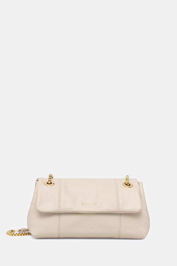 Trussardi poșetă de piele uni bej Z610E206557N