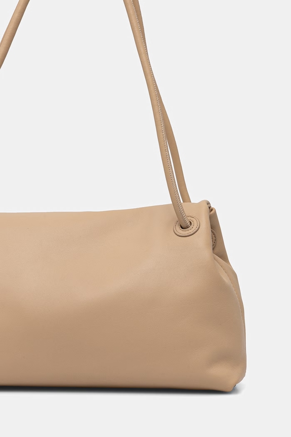 Αξεσουάρ Δερμάτινη τσάντα Trussardi Z611E006500N μπεζ