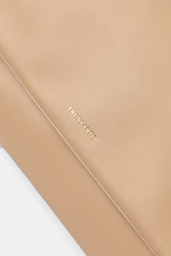 Δερμάτινη τσάντα Trussardi μπεζ Z611E006500N