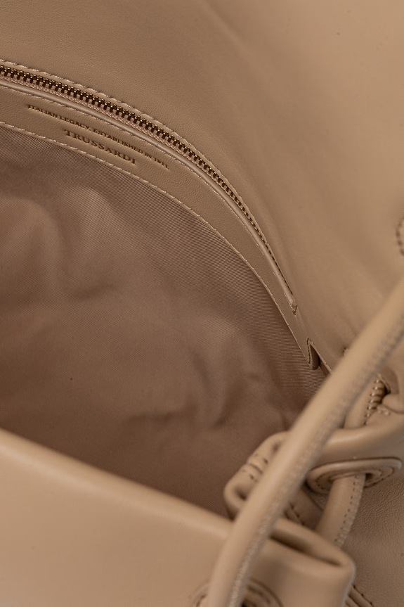 Δερμάτινη τσάντα Trussardi Z611E006500N μπεζ