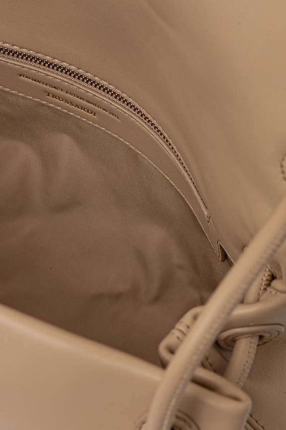 Δερμάτινη τσάντα Trussardi Z611E006500N μπεζ
