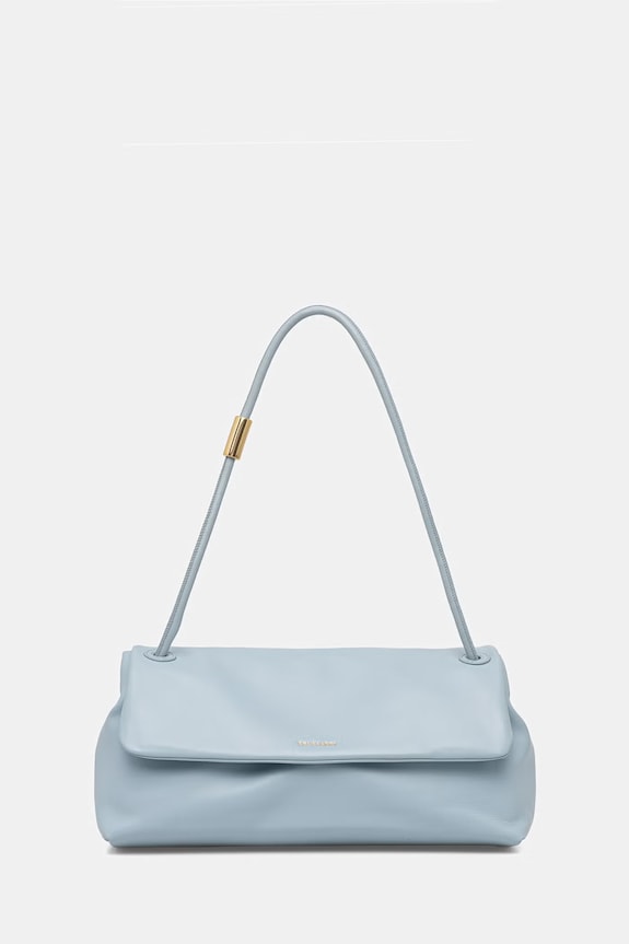 Trussardi torebka skórzana skóra licowa niebieski Z611E006500N