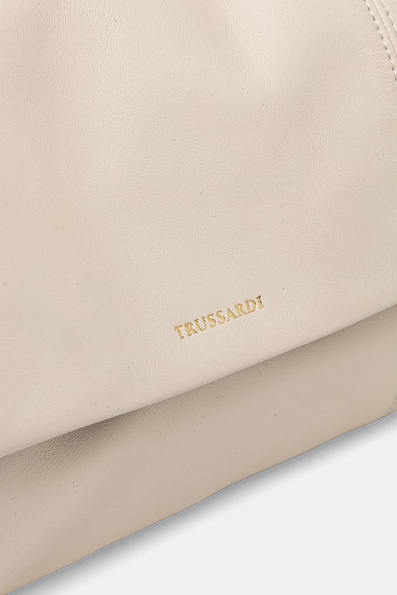 Δερμάτινη τσάντα Trussardi μπεζ Z611E206558N