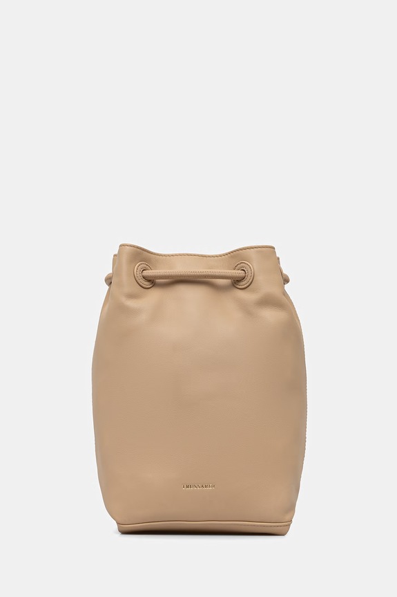 Δερμάτινο σακίδιο Trussardi λείο δέρμα μπεζ Z617E006563N