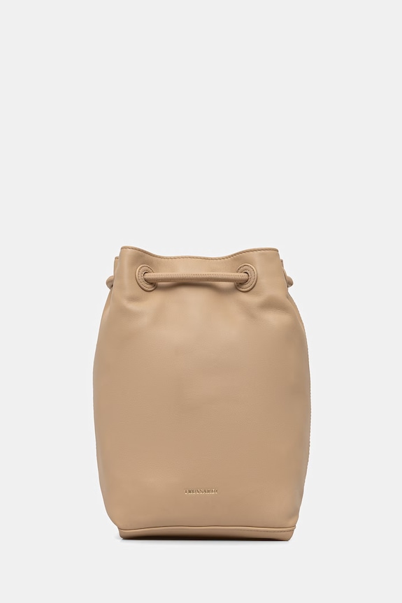 Δερμάτινο σακίδιο Trussardi λείο δέρμα μπεζ Z617E006563N