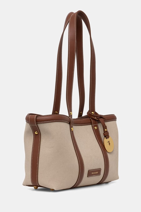 Trussardi shopper γυναικεία βαμβακερή Z774E006475N μπεζ SS26