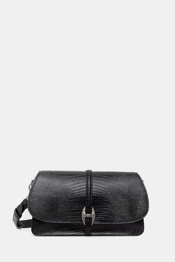 Trussardi geantă de piele uni negru Z777E106484N