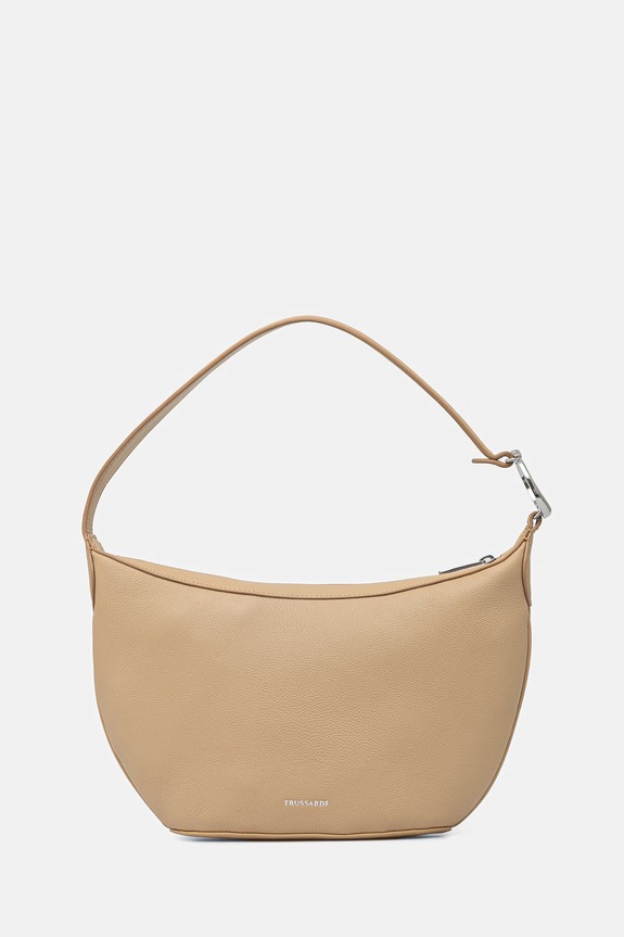 Δερμάτινη τσάντα Trussardi λείο δέρμα μπεζ Z785E006518N