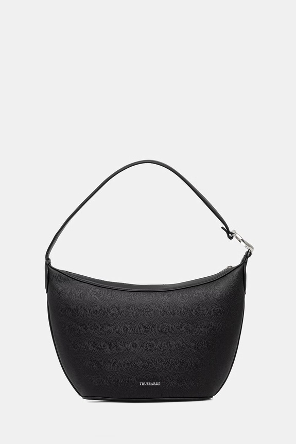 Δερμάτινη τσάντα Trussardi λείο δέρμα μαύρο Z785E006518N