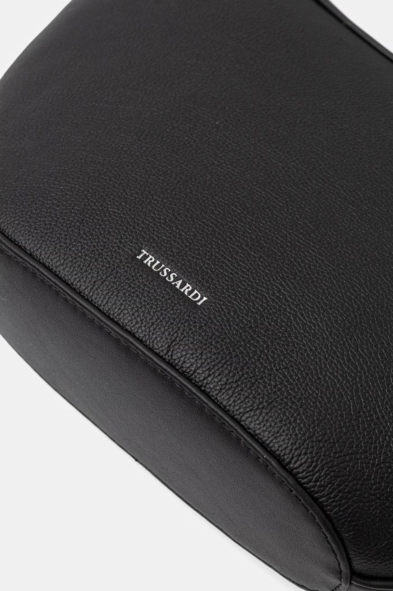 Δερμάτινη τσάντα Trussardi μαύρο Z785E006518N