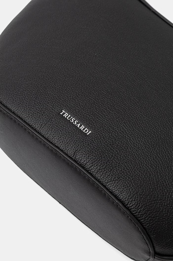 Δερμάτινη τσάντα Trussardi μαύρο Z785E006518N
