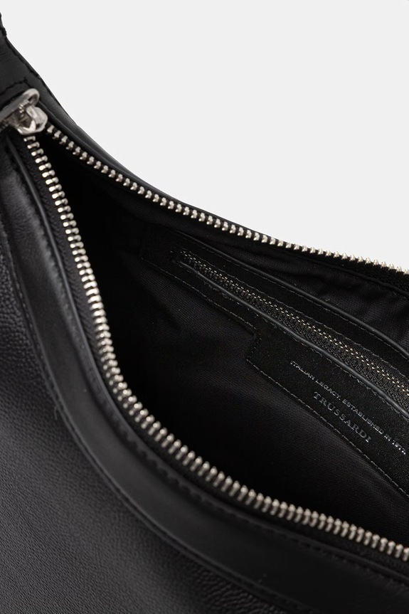 Δερμάτινη τσάντα Trussardi Z785E006518N μαύρο