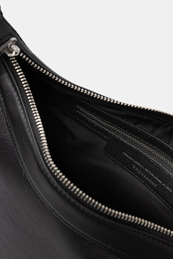 Δερμάτινη τσάντα Trussardi Z785E006518N μαύρο
