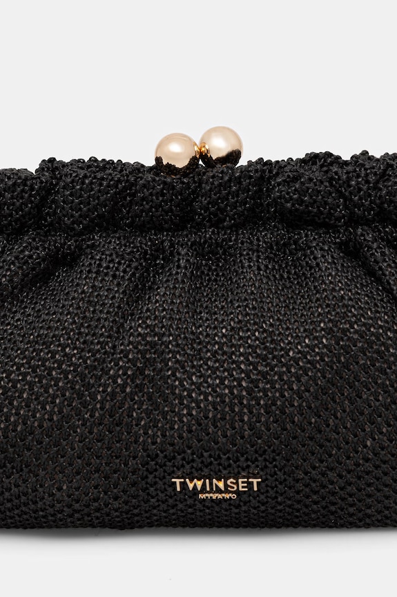 Twinset Pismo torbica ženska pletena crna 261TD8280