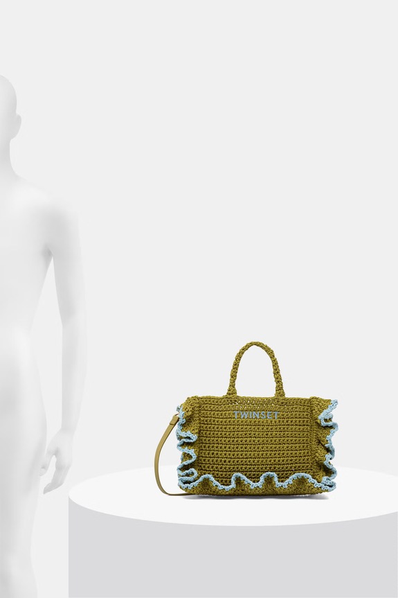 Twinset geantă crossbody pentru femei împletită 261TD8291