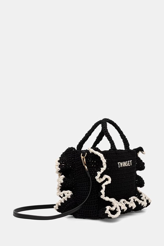 Twinset geantă crossbody pentru femei împletită 261TD8291 negru SS26
