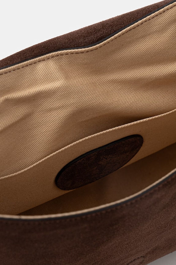 Τσάντα σουέτ Twinset 261TD8560 καφέ